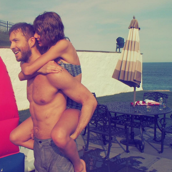 Taylor Swift e seu namorado, o DJ Calvin Harris (Foto: Instagram)
