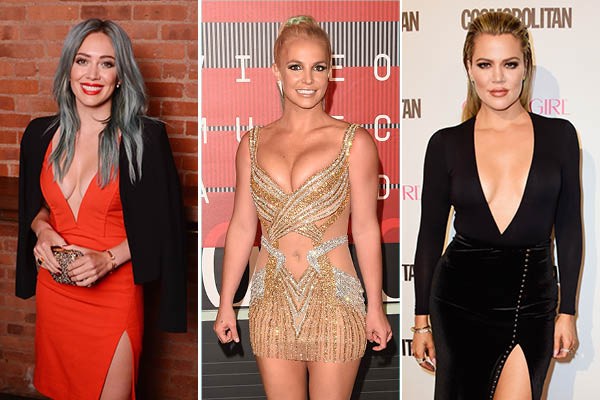 Hillary Duff, Britney Spears e Khloe Kardashian (Foto: Getty Images)