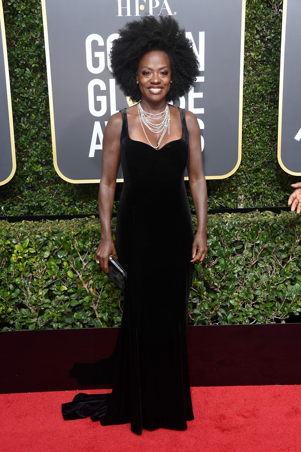 BEVERLY HILLS, CA - JANUARY 07:  Actor Viola Davis attends The 75th Annual Golden Globe Awards at The Beverly Hilton Hotel on January 7, 2018 in Beverly Hills, California.  (Photo by Frazer Harrison/Getty Images) (Foto: Getty Images)