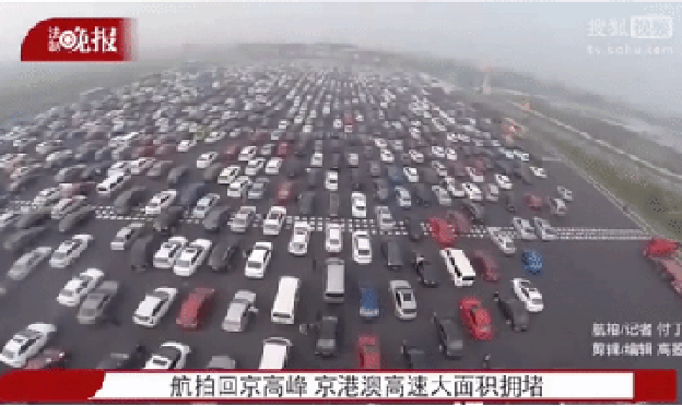 Congestionamento na China (Foto: Reprodução) — Foto: Auto Esporte