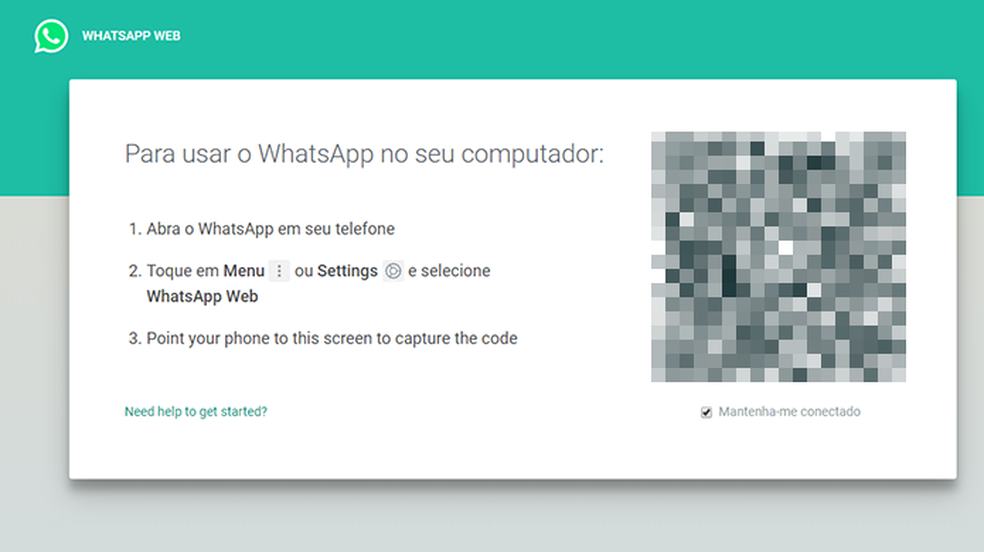 Faça login no WhatsApp Web (Foto: Reprodução/Paulo Alves)