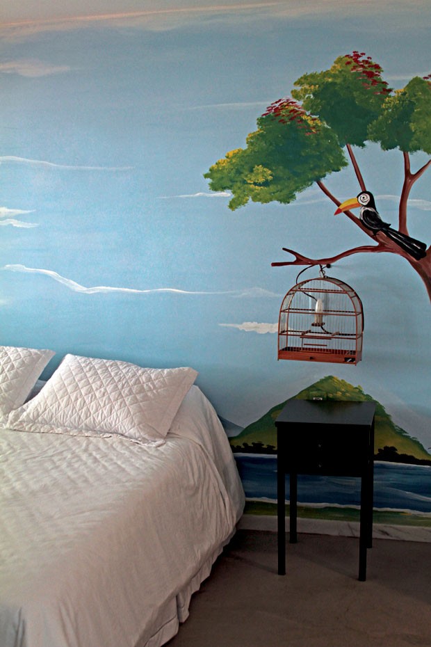 Detalhe de um quarto do Oztel, um albergue com design (Foto: Bruno Simões)