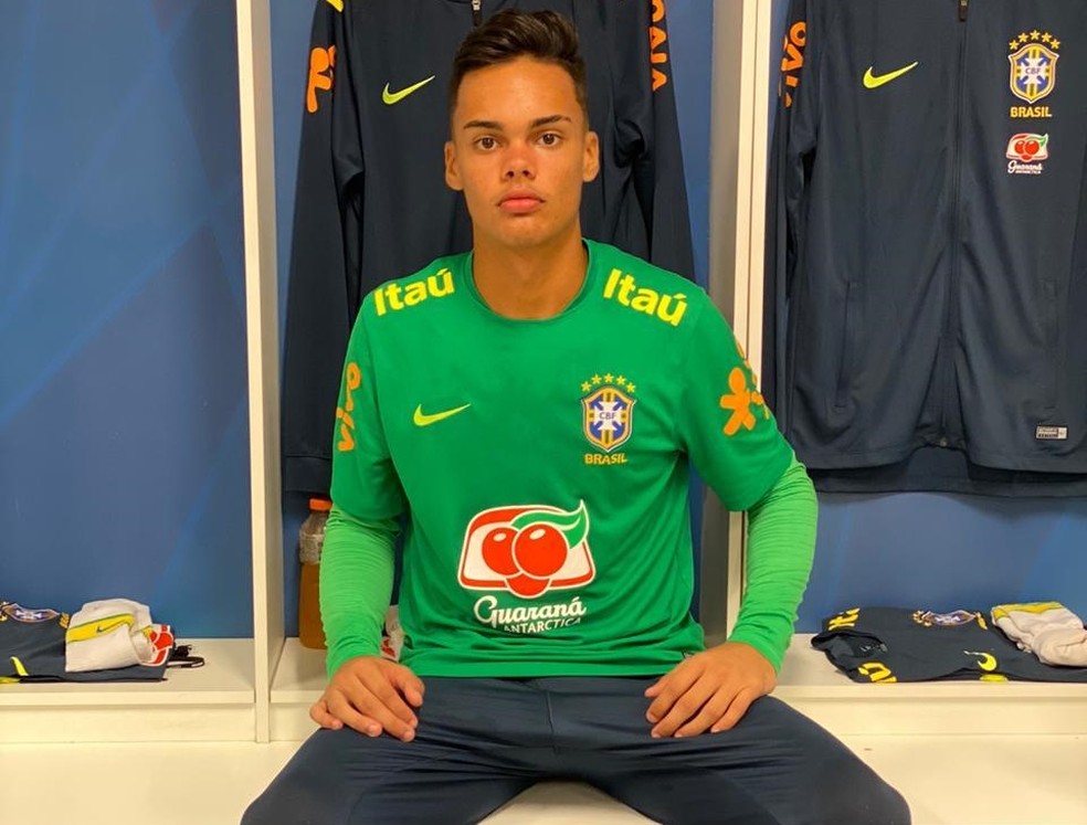 Kawe no vestiário da seleção brasileira — Foto: Arquivo Pessoal