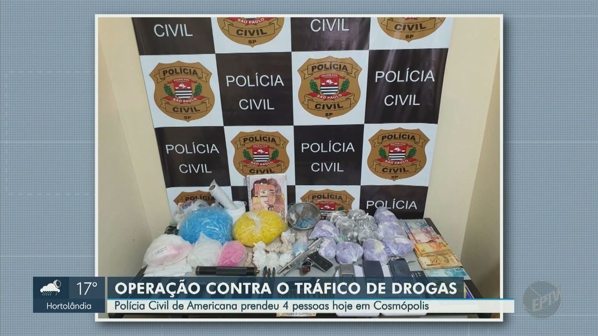 Polícia Apreende Drogas E Arma E Prende 4 Suspeitos Em Operação Contra