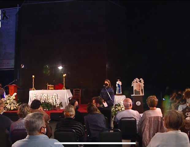 Missa em homenagem a Paulo Gustavo no Cristo Redentor (Foto: Reprodução)