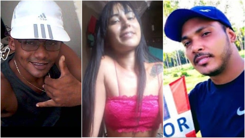 Segundo a polícia, Rafael (à esquerda) matou Gisley (centro) e Anderson (à direita) por causa de um suposto relacionamento extraconjugal — Foto: Divulgação/Polícia Civil