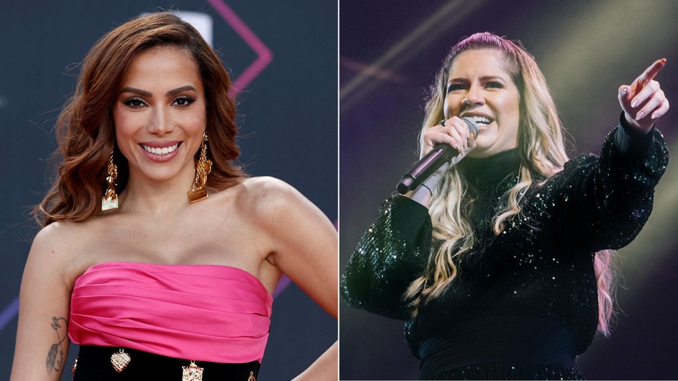 Anitta homenageou Marlia Mendona no Grammy Latino  Foto: Arturo Holmes /Getty Images via AFP; Will Dias/Futura Press via Estado Contedo