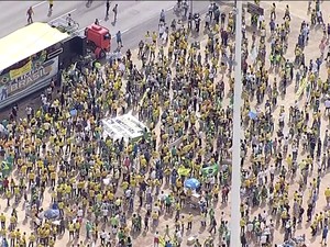 GNEWS_Manifestação_Brasília (Foto: GloboNews)