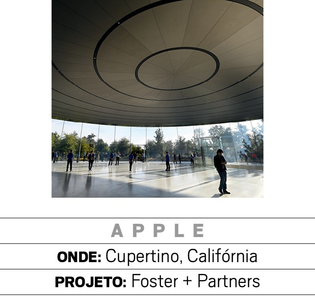 O Apple Park foi inaugurado em 2017, seis anos depois da morte do visionário empreendedor Steve Jobs, mas a estrutura que abriga 12 mil funcionários reflete todas as suas ideias (Foto: Getty image)