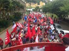Centrais sindicais fazem protesto nesta quarta (16) em Florianópolis