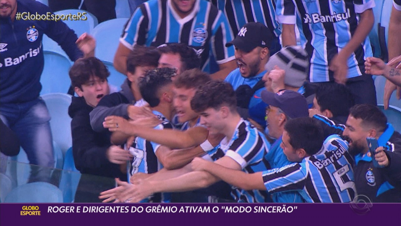 Roger e dirigentes do Grêmio falam sobre o desempenho do time nos últimos jogos