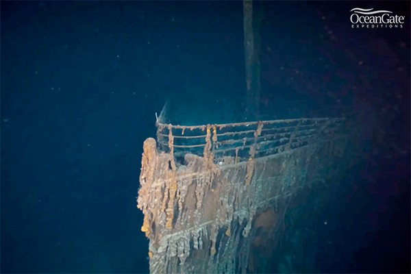 Novas imagens mostram detalhes inéditos do naufrágio do Titanic (Foto: divulgação OceanGate Expeditions)