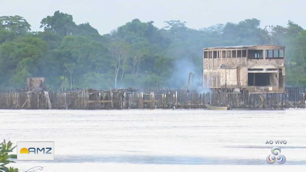 Incêndio na fronteira Brasil Bolívia  — Foto: Rede Amazônica/Reprodução