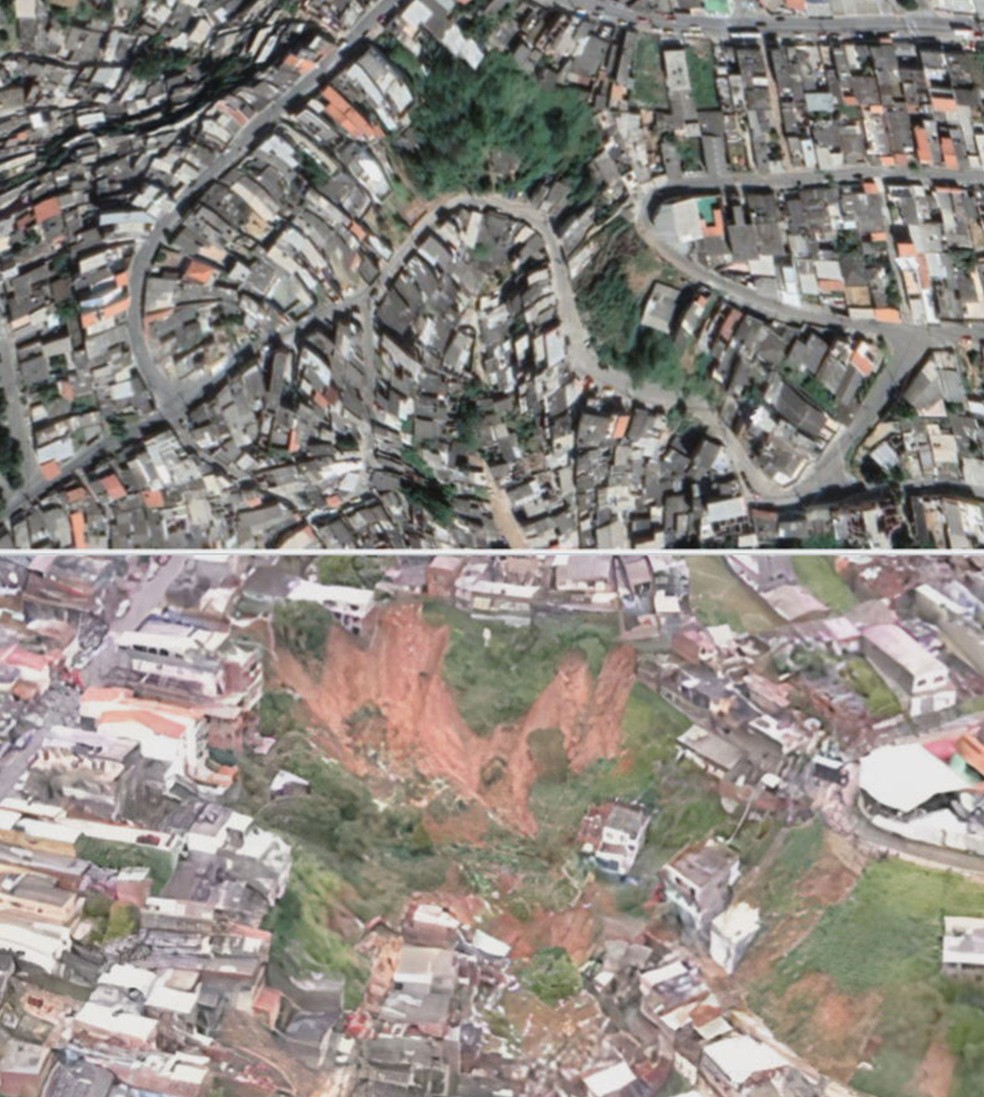 Desabamento em Franco da Rocha — Foto: Reprodução/TV Globo