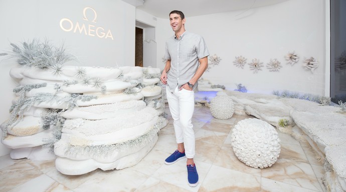 Michael Phelps na Casa Omega (Foto: Divulgação)