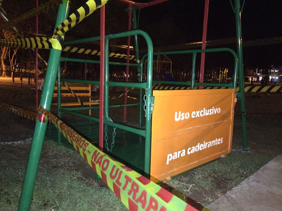 Brinquedo para cadeirantes atingiu a cabe&ccedil;a do menino, em Adamantina (Foto: Portal Siga Mais/Cedida)