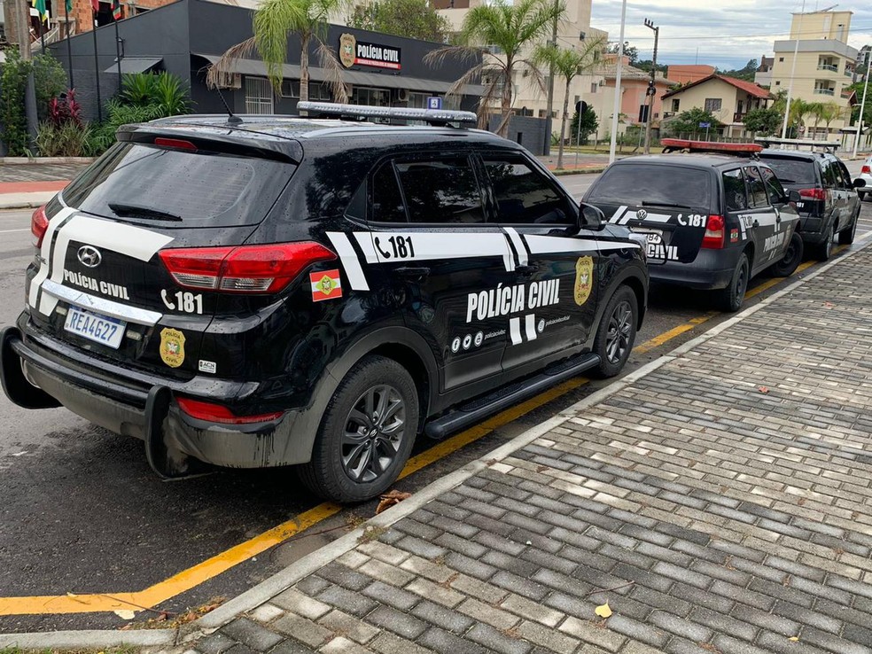 Carros da Polícia Civil de Santa Catarina — Foto: Polícia Civil/Divulgação