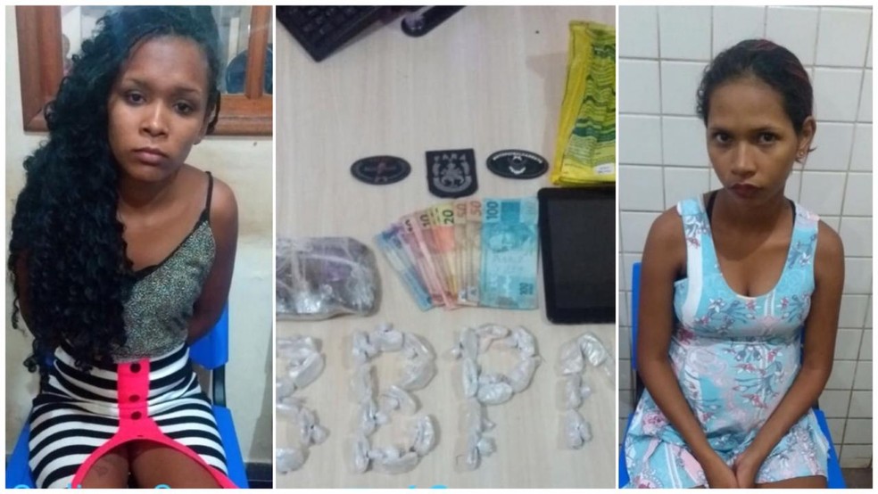 Mulheres foram presas no bairro Santarenzinho â€” Foto: ReproduÃ§Ã£o/Redes sociais