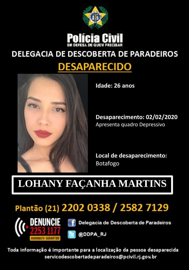Família busca atriz e modelo desaparecida no Rio de Janeiro (Foto: Reprodução)