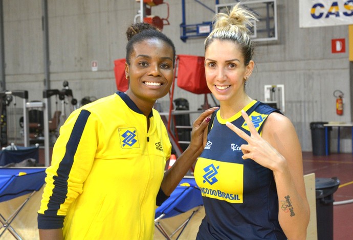 abiana e da Thaísa, da seleção brasileira de vôlei (Foto: Divulgação / CBV)