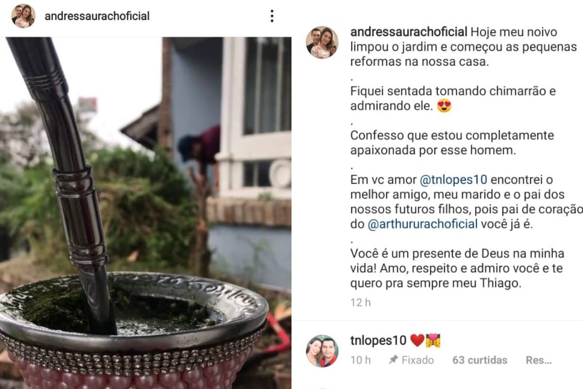 Andressa Urach se declara ao noivo (Foto: Reprodução/Instagram)