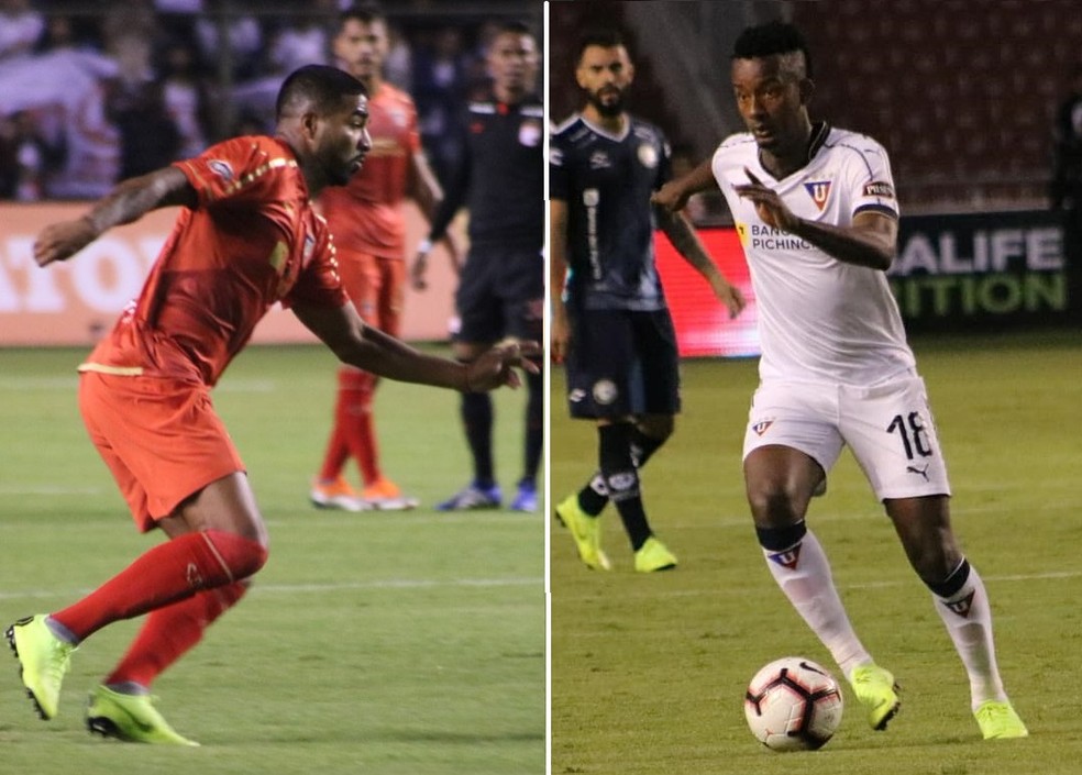 Aguirre (ex-Botafogo) e Orejuela (ex-Fluminense) s&atilde;o velhos conhecidos dos rubro-negros &mdash; Foto: Divulga&ccedil;&atilde;o / LDU
