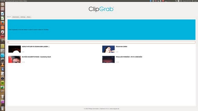 ClipGrab baixa vídeos do YouTube no Linux (Foto: Reprodução/Raquel Freire)