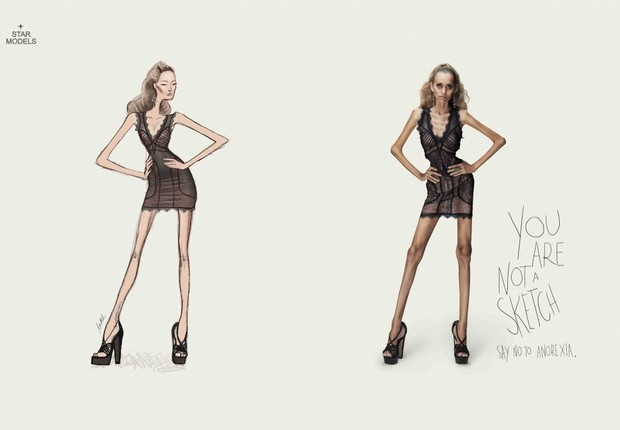 Modelos - campanha contra anorexia (Foto: Divulgação)
