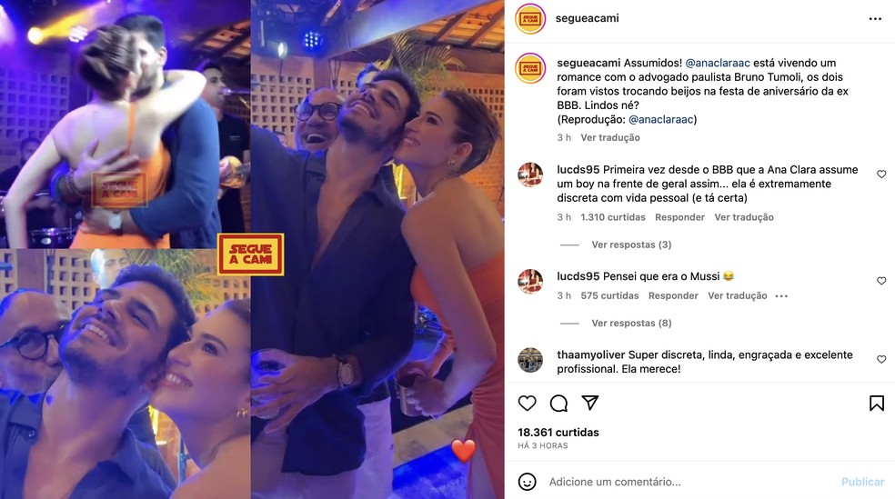 Perfis na internet especulam que o namorado de Ana Clara Lima &eacute; Bruno Tumoli &mdash; Foto: Reprodu&ccedil;&atilde;o / Instagram