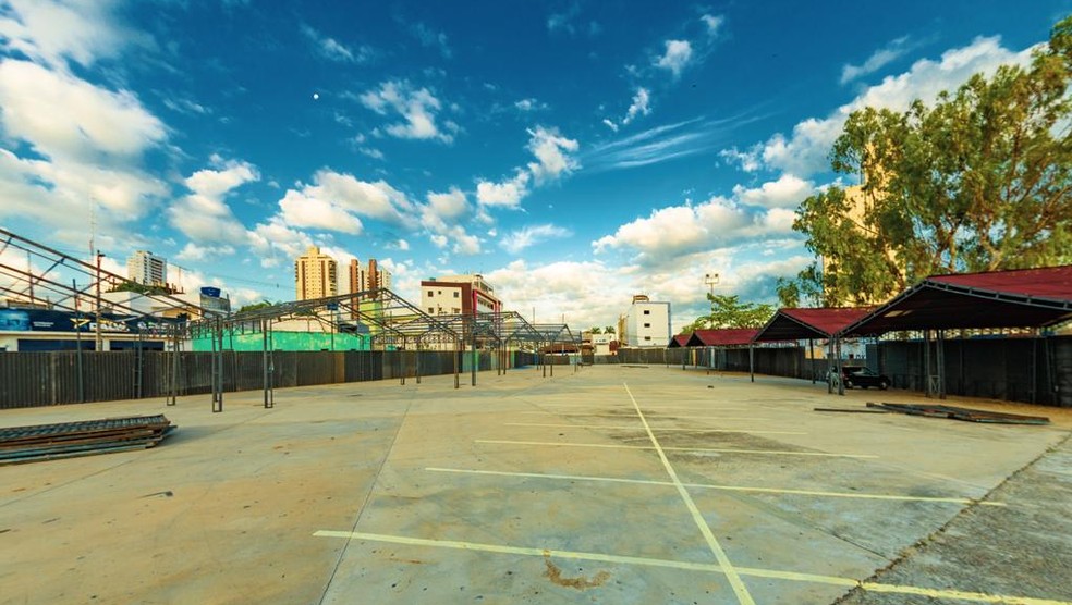 Estrutura do So Joo de Campina Grande j est sendo montada  Foto: Emanuel Tadeu/Arquivo pessoal