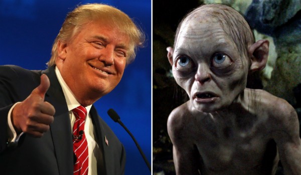 Donald Trump e Gollum (Foto: Getty Images/Reprodução)