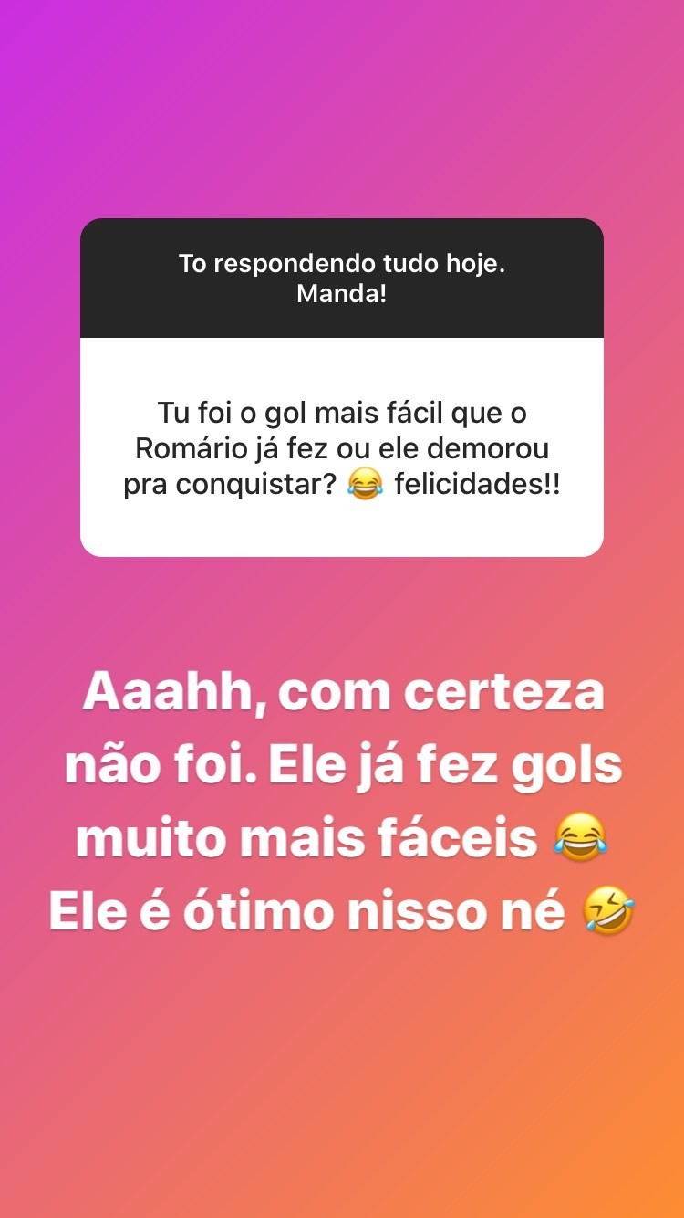 Juliane Caliari fala sobre namoro com Romário (Foto: Reprodução / Instagram)