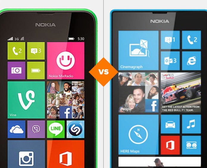 Comparativo Lumia 520 x 530 (Foto: Arte/TechTudo)