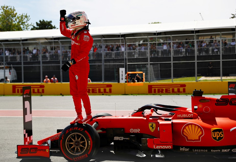 GP do CanadÃ¡: Vettel acelera no fim, toma lugar de Hamilton e crava sua primeira pole no ano