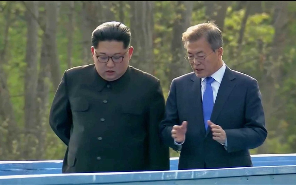 Kim Jong-um e Moon Jae-in (Foto: Reuters)