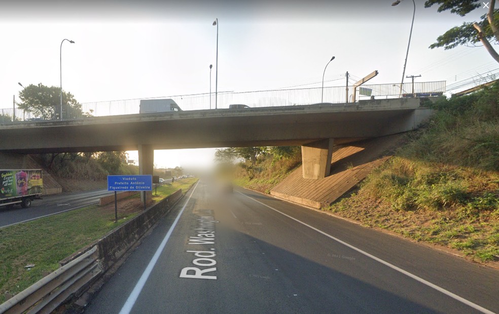 Viaduto sobre a rodovia Washington Luís em São José do Rio Preto (SP) — Foto: Reprodução / Google Maps