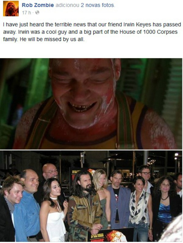 Post de Rob Zombie (Foto: Reprodução Facebook)