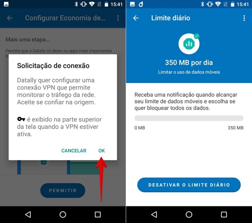 Finalizando configura&ccedil;&atilde;o do limite de dados (Foto: Reprodu&ccedil;&atilde;o/Helito Bijora)