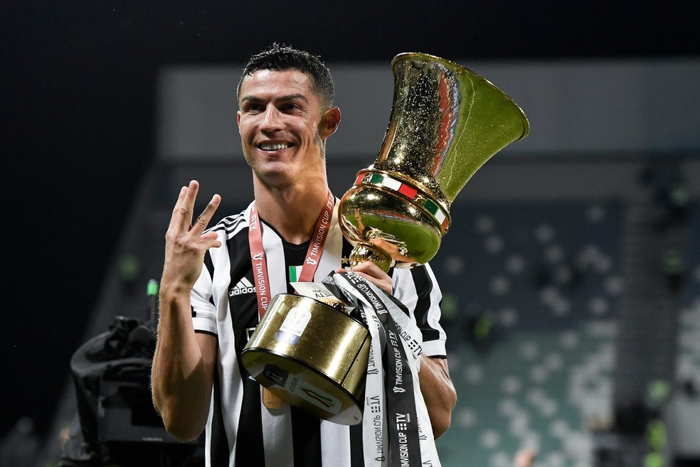 Após título da Copa da Itália, Cristiano Ronaldo tenta levar Juventus à Champions e garantir artilharia do Italiano — Foto: Getty Images