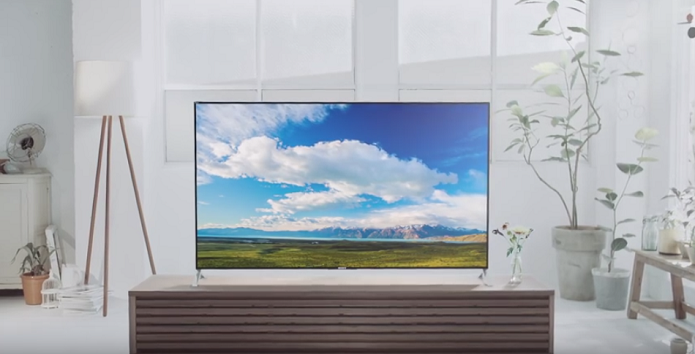 Nova TV da Sony possui tela de 65 polegadas com resolução 4K (Foto: Divulgação/Sony) 