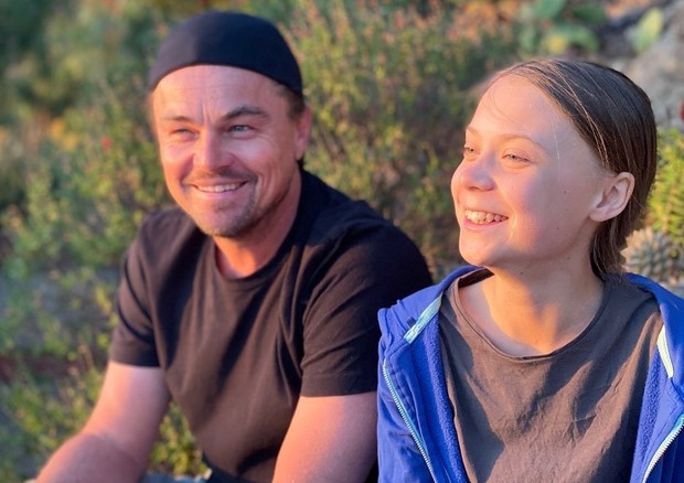 Leonardo Dicaprio encontra com Greta Thunberg (Foto: Reprodução/Instagram)