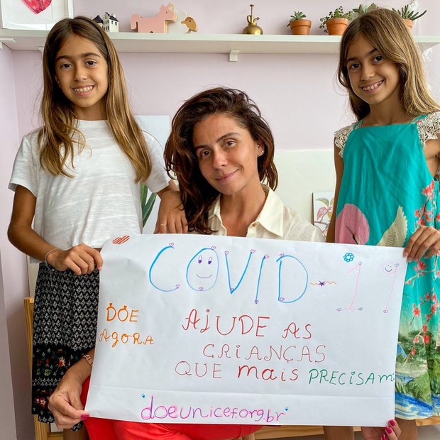 Giovanna Antonelli com as filhas (Foto: Reprodução/Instagram)