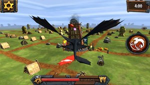 Jogo de computador com personagens do dragão