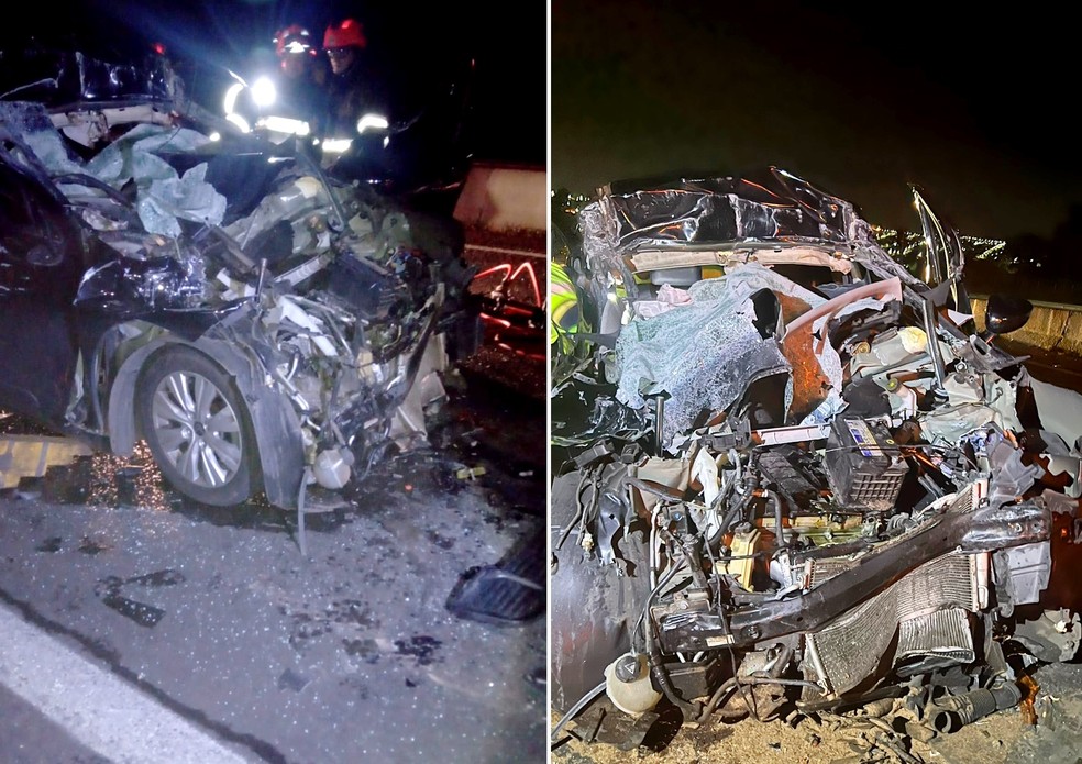 Jovem de 22 morre após bater carro na traseira de carreta em rodovia de Marília — Foto: Marília Notícia/Divulgação
