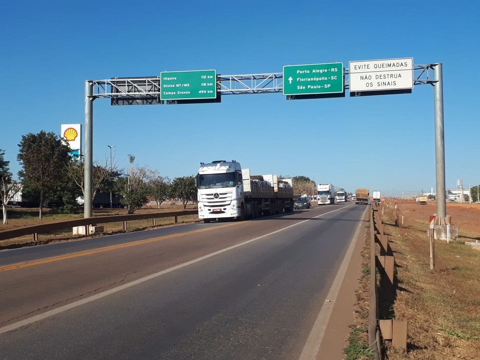 Trecho da BR-163 em Rondonópolis (MT) — Foto: Rota do Oeste/Assessoria