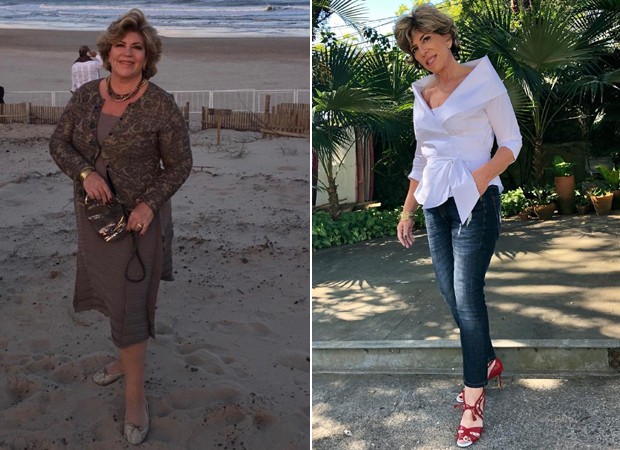 Silvia Poppovic: antes e depois da cirurgia bariátrica (Foto: Reprodução/Instagram)