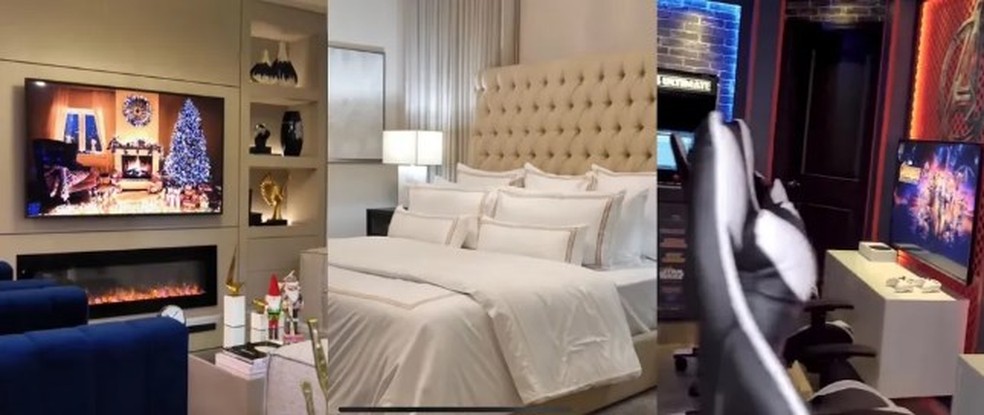 Cômodos da casa de Simone Mendes — Foto: Reprodução