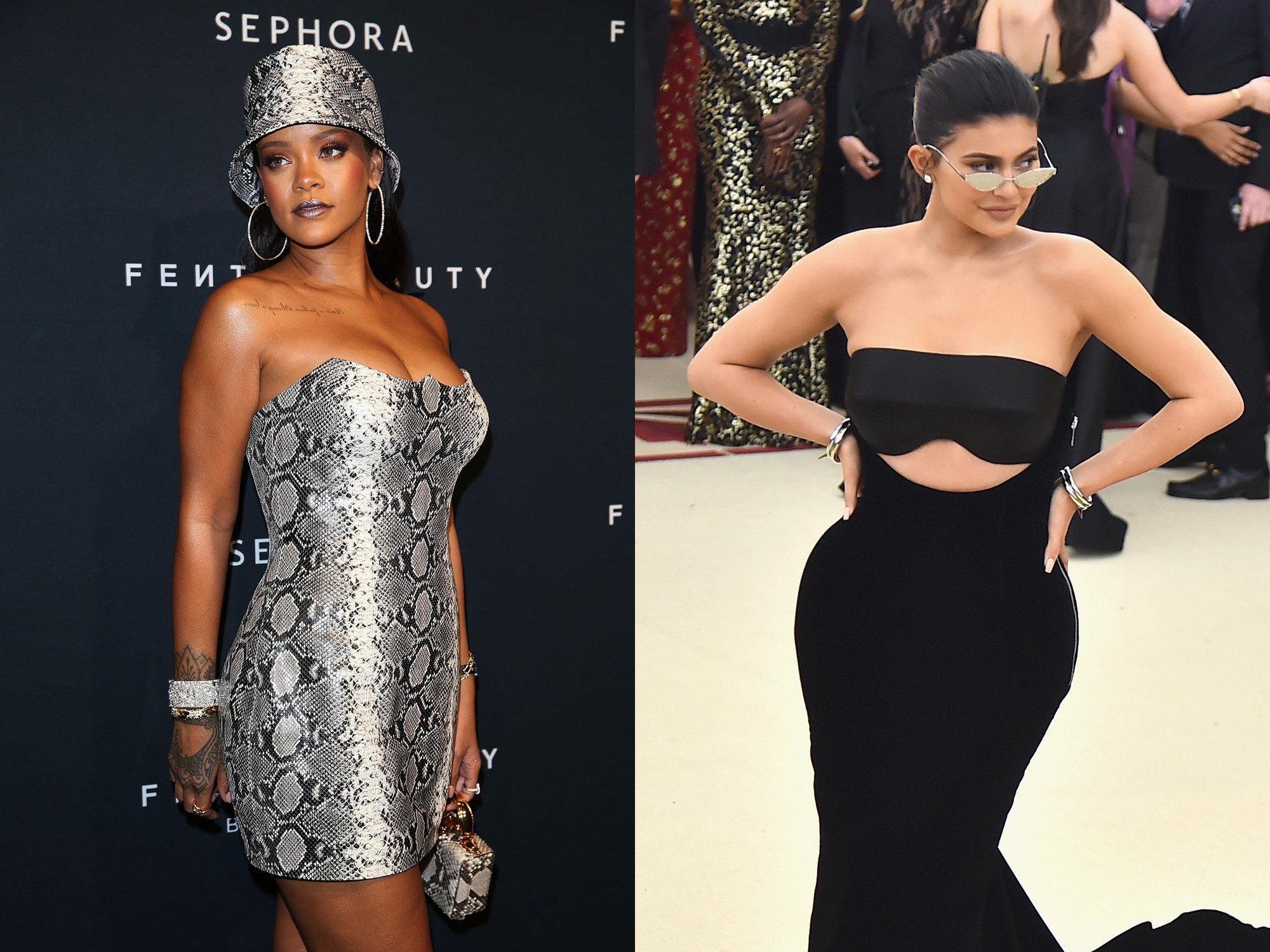 Rihanna e Kylie Jenner: duas forças do mercado de beleza (Foto: Getty Images)