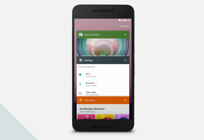 Google limpará o multitarefas do Android N para torná-lo mais intuitivo (Foto: Reprodução/Google) (Foto: Google limpará o multitarefas do Android N para torná-lo mais intuitivo (Foto: Reprodução/Google))