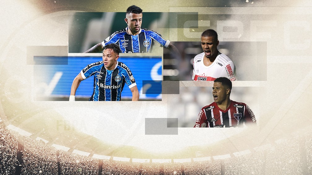 Base de Grêmio e São Paulo — Foto: Editoria de arte